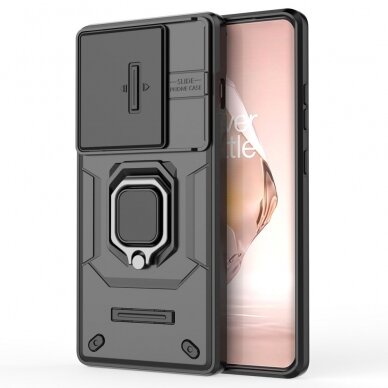 OnePlus 12R 5G black Tracy RING ARMOR WITH CAMSHIELD nugarėlė 1