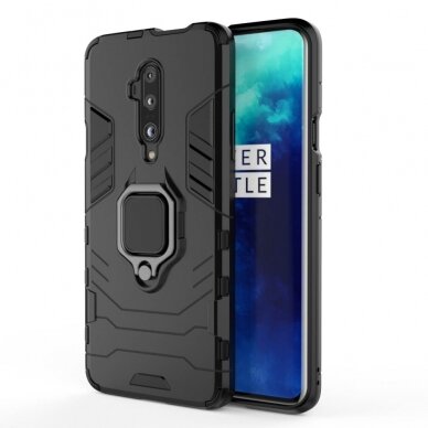 OnePlus 7 PRO juoda Tracy RING ARMOR nugarėlė 8