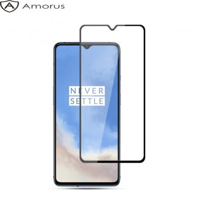 OnePlus 7T juodas pilnas 5D stiklas