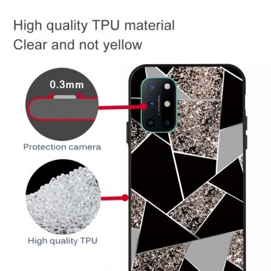 OnePlus 8T Tracy nugarėlė Geometric marble black 3