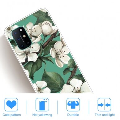 OnePlus 8T Tracy nugarėlė White Flower 4