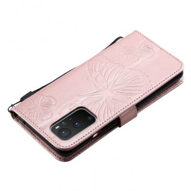 OnePlus 9 rausvas Tracy K.FLEXI dėklas Butterflies 6