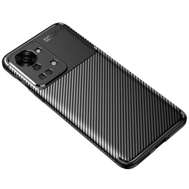 OnePlus Nord 2T 5G juoda Carbon Fiber nugarėlė 2