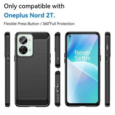 OnePlus Nord 2T 5G juoda Tracy LYGCARBON nugarėlė 7