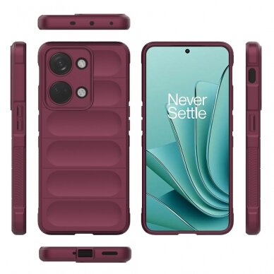 OnePlus Nord 3 5G bordo Tracy Anti-slip Rugged nugarėlė 6