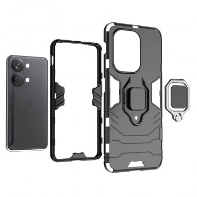 OnePlus Nord 3 5G juoda Tracy RING ARMOR nugarėlė 3