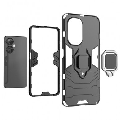 OnePlus NORD CE 3 Lite 5G juoda Tracy RING ARMOR nugarėlė 3