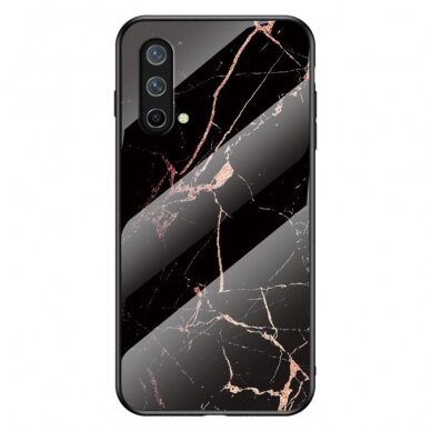 OnePlus NORD CE 5G marble glass nugarėlė Black&gold