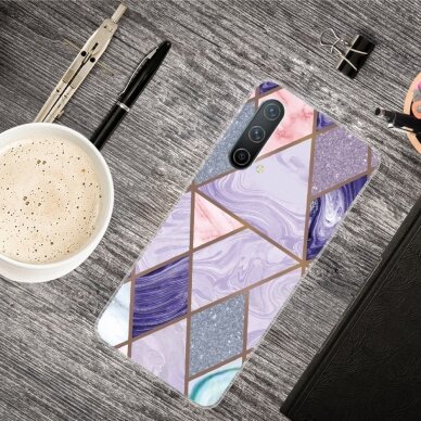 OnePlus NORD CE 5G Ttracy nugarėlė Geometric marble purple/blue 1