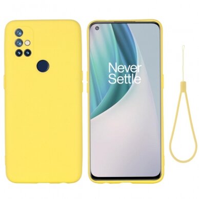 OnePlus NORD N10 5G geltona SILICONE nugarėlė 1