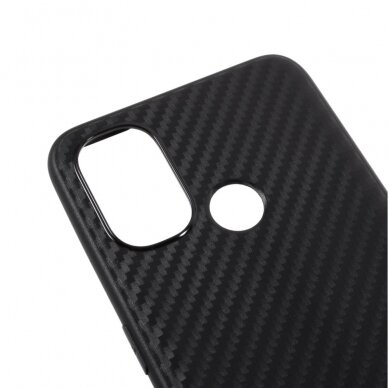 OnePlus NORD N100 juoda CARBON FIBER nugarėlė 7