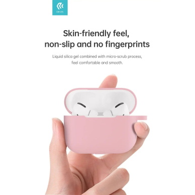 Rožinis dėklas Airpods Pro 2nd Gen Naked Silicone Devia 3