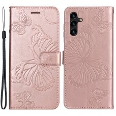 Samsung A34 5G rausvas Tracy K.FLEXI dėklas Butterflies