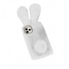 Samsung A34 5G šviesiai pilka nugarėlė Fluffy rabbit