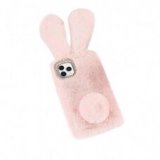 Samsung A34 5G šviesiai rožinė nugarėlė Fluffy rabbit