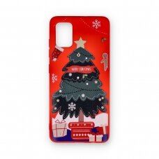 Samsung A51 raudona nugarėlė Christmas Tree Design 6