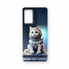 Samsung A52/A52 5G clear nugarėlė Astronaut Cat Design00317