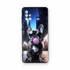 Samsung A71 black nugarėlė Bulldog Design00322