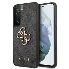 Samsung S22 black PU Leather 4G Metal Logo GUESS nugarėlė