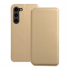 Samsung S23 PLUS aukso spalvos DUAL POCKET dėklas