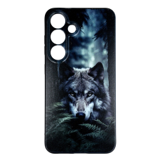 Samsung S25 black nugarėlė Wolf Design00324