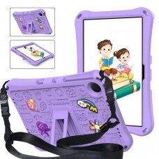 Samsung Tab A9+ 11" ARMOR KIDS purple su kojele ir virvute nugarėlė