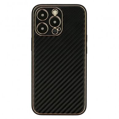 Samsung A03 juoda CARBON LEATHER nugarėlė 2