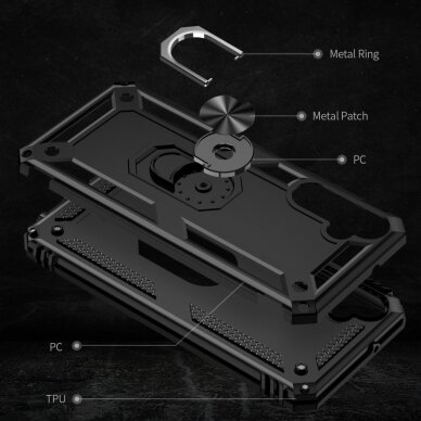 Samsung A05s Tracy black STRONG RING ARMOR nugarėlė 6