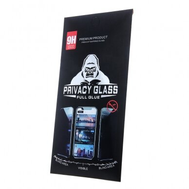 Samsung A06 black pilnas 5D PRIVACY stiklas 7