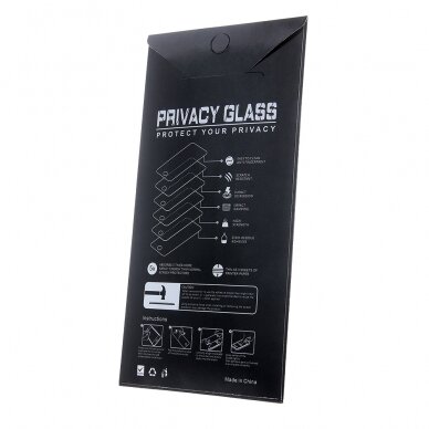 Samsung A06 black pilnas 5D PRIVACY stiklas 8