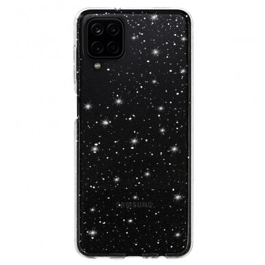 Samsung A12 clear Crystal Glitter nugarėlė 1