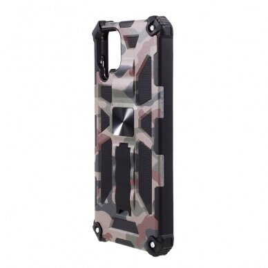 Samsung A12 green camouflage ARMOR METAL nugarėlė 2