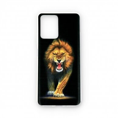 Samsung A12 clear nugarėlė Lion Design00101