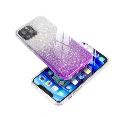 Samsung A12 violetinė GLITTER3 nugarėlė 1