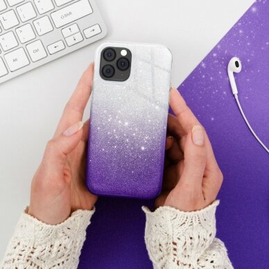 Samsung A12 violetinė GLITTER3 nugarėlė 2