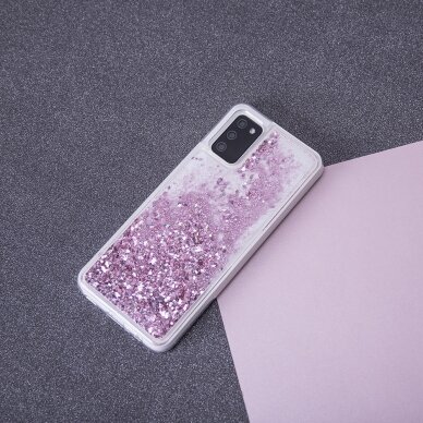 Samsung A20E rausva WATER SPARKLE nugarėlė 7