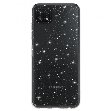 Samsung A22 5G clear Crystal Glitter nugarėlė 1