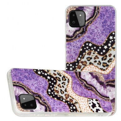 Samsung A22 5G Tracy IMD MARBLE nugarėlė Purple/Cow 4