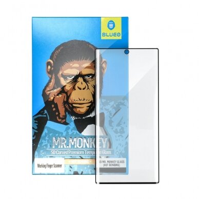 Samsung A22 black pilnas Mr. Monkey 5D stiklas