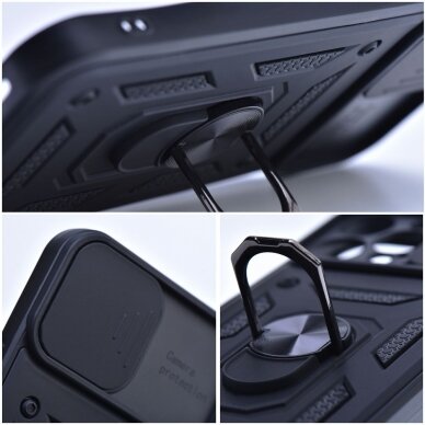 Samsung A25 5G black RING ARMOR WITH CAMSHIELD nugarėlė 8