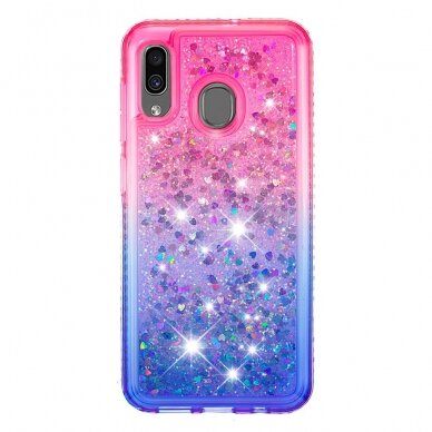 Samsung A30/A20 raudona+mėlyna Tracy water diamond nugarėlė 1