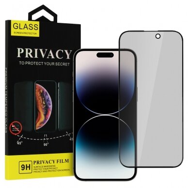 Samsung A33 5G juodas pilnas 5D PRIVACY stiklas