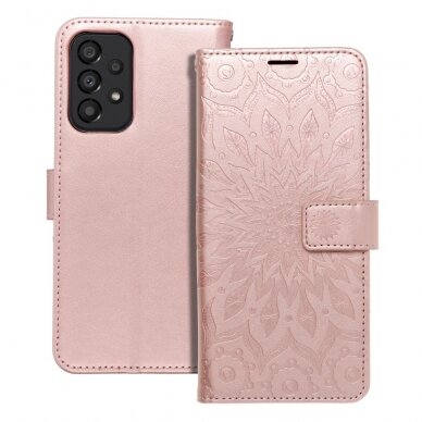 Samsung A33 5G MEZZO rose gold Mandala dėklas