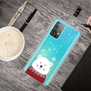 Samsung A33 5G Tracy clear nugarėlė Christmas Chubby Bear 2