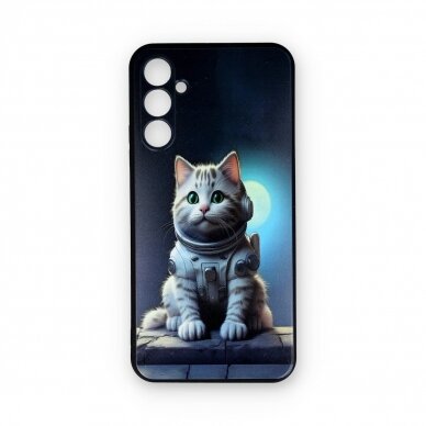 Samsung A34 5G black nugarėlė Astronaut Cat Design00317