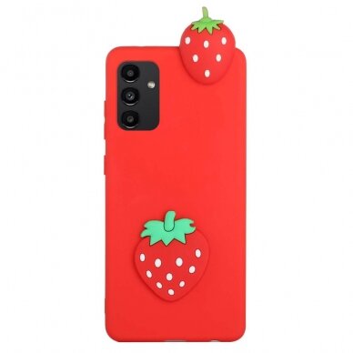 Samsung A34 5G raudona nugarėlė Strawberry 4D 1