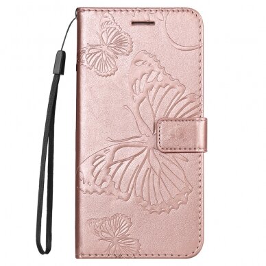 Samsung A34 5G rausvas Tracy K.FLEXI dėklas Butterflies 5