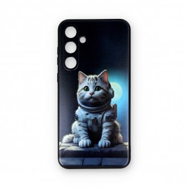 Samsung A35 5G black nugarėlė Astronaut Cat Design00317