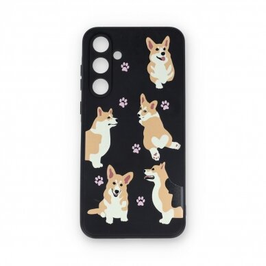 Samsung A35 5G black nugarėlė Corgi Design00303