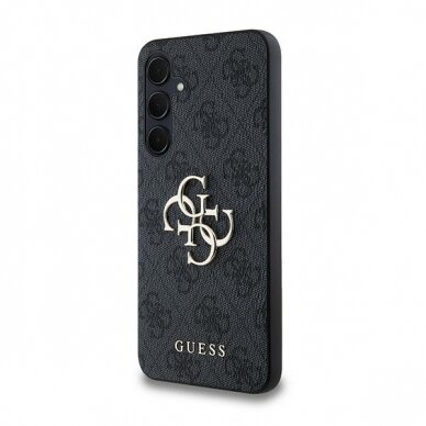 Samsung A35 5G black PU Leather 4G Metal Logo GUESS nugarėlė 1